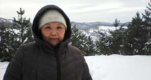 Svetlana and the sacred kedr trees we planted