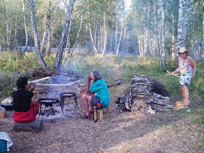 The camp cookfire