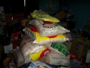 Food items donated at the center