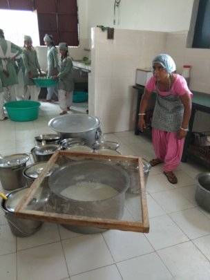 Meal preparation in the kitchen