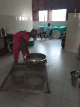 In the kitchen