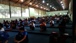 At the yoga performance