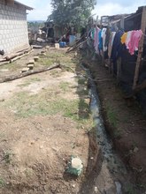 An improvised home drainage trench in Segovia.