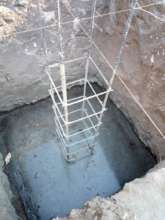 Footing being cured at 2 m below ground