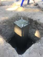 Concrete column after shuttering is removed