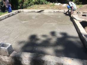 Foundation for shelter for pump and filter system