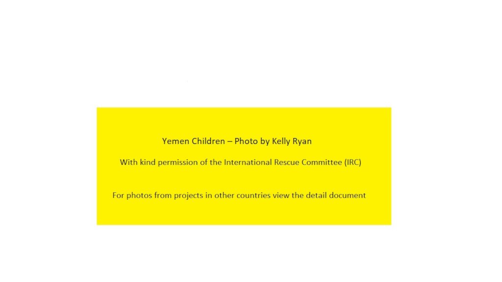 Provide clean water and humanitarian aid to Yemen