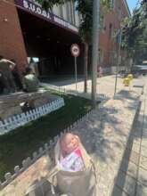 Esmeralda on her way to class at the maternity