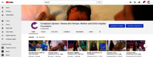 Screenshot of our newly made channel on Youtube