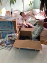 Mother with baby box