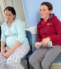 Violeta in the prenatal class