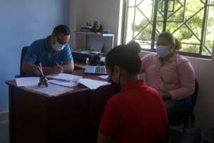 Interview with applicant for scholarship program