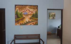 One of German's paintings (in foreground)