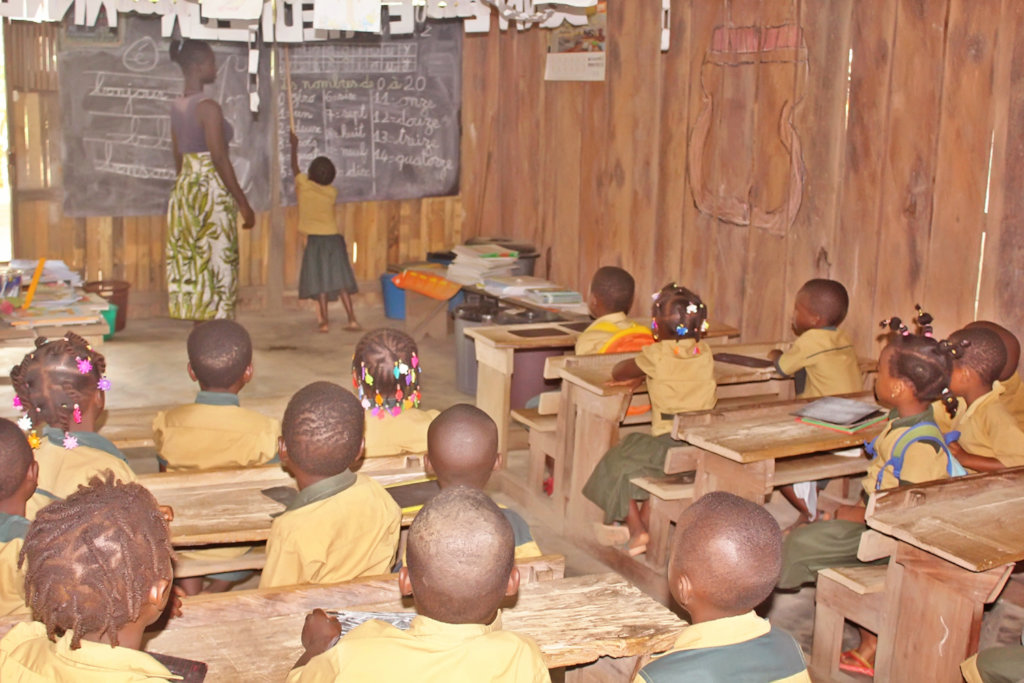 Child education in Grand Lahou, Cote d'Ivoire.