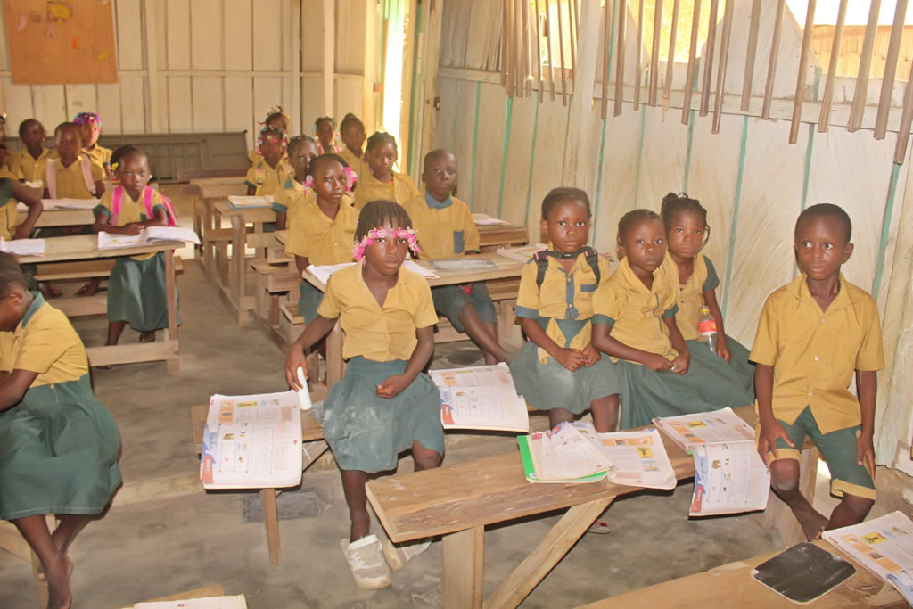 Child education in Grand Lahou, Cote d'Ivoire.