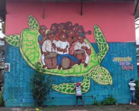 Wall Painte made by Children at Jurado