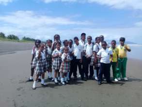 Children at Punta Ardita,
