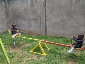 children at the swing