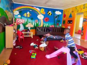 Children playing in the daycare space