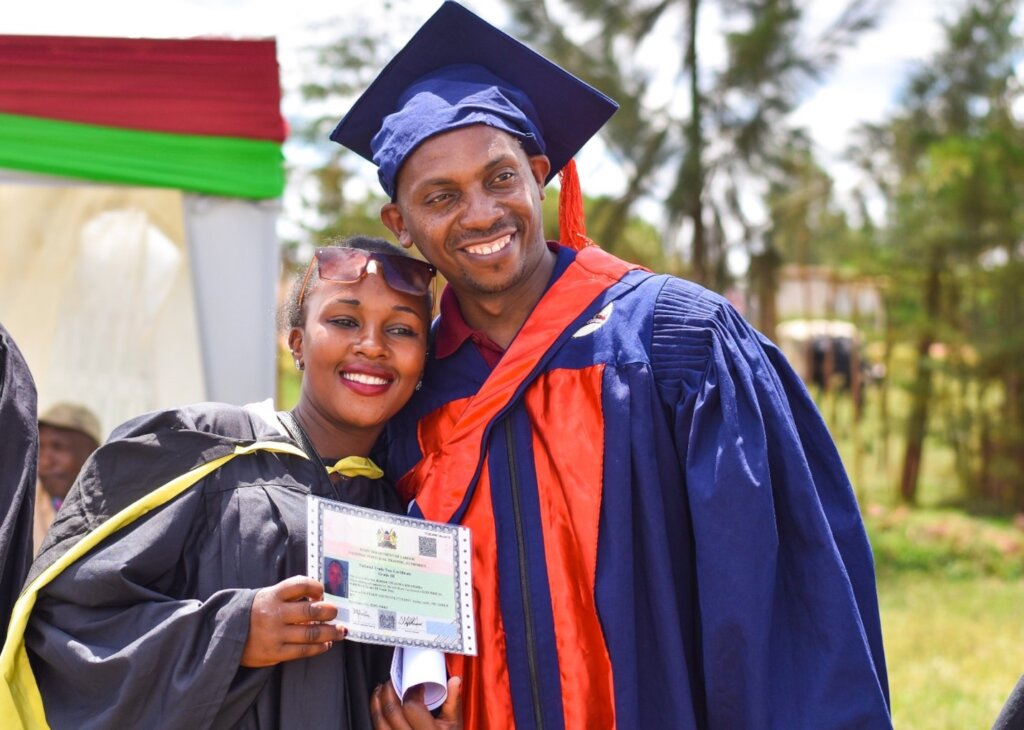 A teen mother graduates from Tumaini