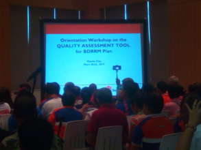 Leaders review  their respective BDRRM Plan