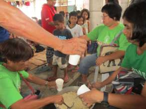 Soup kitchen of  partner fed affected children
