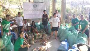 Student volunteers joining the relief operations
