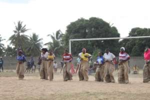 Sack running race in Nanyamba sport event