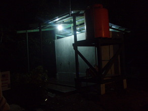 Night lighting for safety at communal latrines