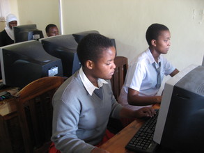 Students using AfricAid Computer Lab