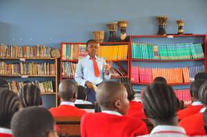 Margaret at Orkeeswa School in Tanzania