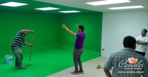 Preparing the film studio