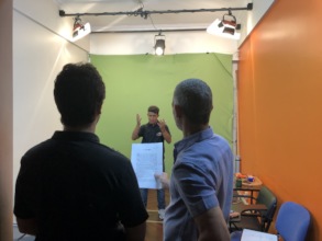 Filming in Canales'studio