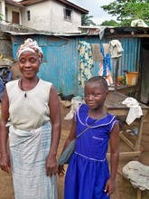 Scholarship recipient with her mother