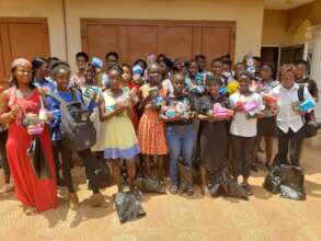 Sanitary pads distributed at Mentoring Session