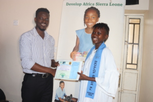 Jamestina receiving her certificate