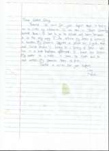 Kadiatu's handwritten Thank You letter