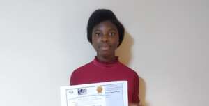 Marian with her Computer Training Certificate