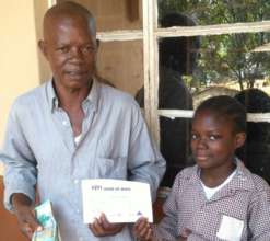 Marian Receiving the Scholarship