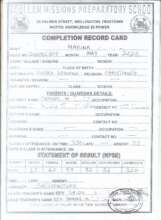 Marina's Report Card