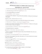 Alfreda's computer exam
