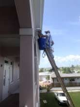 Finishing exterior paint work