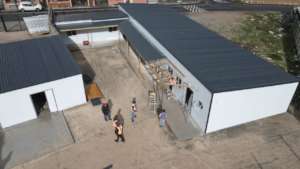 Aerial view of the Lonwabo structures