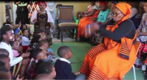Thandeka story telling at the Lonwabo event