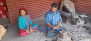 Mangesh and his daughter