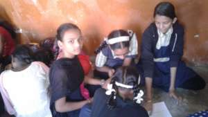 Megha with other girls