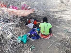 Emaciated mothers and their malnourished babies