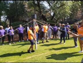 LHR staff at a team building retreat