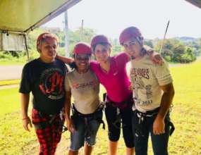 Ready for ropes challenge during initiation event