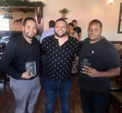 Xavier, Moises and Miguel during awards ceremony